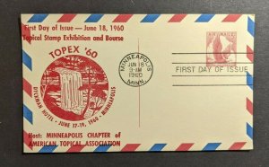 1960 TOPEX 60 Dyckman Hotel Minneapolis MN FDC Airmail Cover