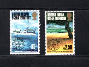 British Indian Ocean Territory, Scott 57-58  VF,  Unused, CV $3.00 .... 0870034