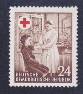 Germany DDR 177 MNH OG 1953 Red Cross - Nurse Applying Bandage Issue Very Fine