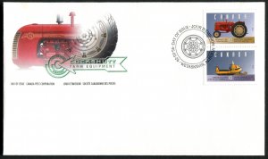 1552 Canada $3.62 Historic Land Vehicles pane/6, Official FDC set/3