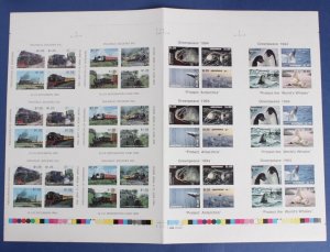 AUSTRALIA Railways 1994 Glenbrook Railway M/Sheet MNH ** uncut sheet imperf