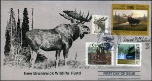 1996 New Brunswick Wildlife Moose by D MacIntosh 