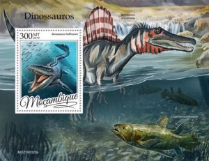 Mozambique - 2019 Dinosaurs on Stamps - Stamp Souvenir Sheet - MOZ190323b