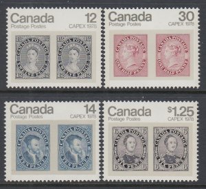 Canada 753-756 Stamp on Stamp MNH VF