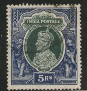 India Scott 164 used stamp from 1937-1940 set