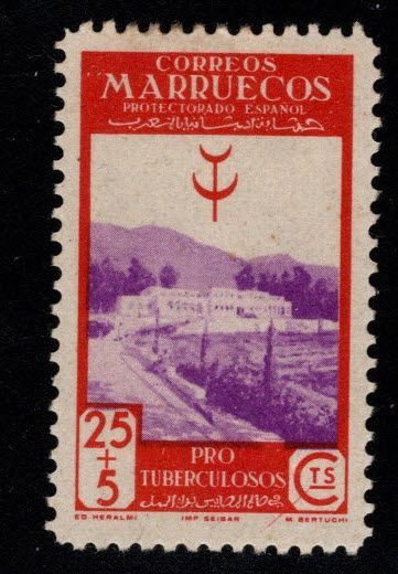 Spanish Morocco Scott B14 MH* stamp