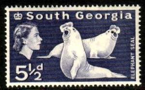 Elephant Seals, South Georgia stamp SC#7 Mint