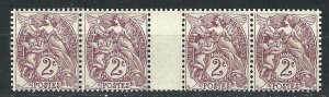 France 110 Yv 108 IB Millesime 2c Viol Brn MNH F/VF 1900 YCV €300