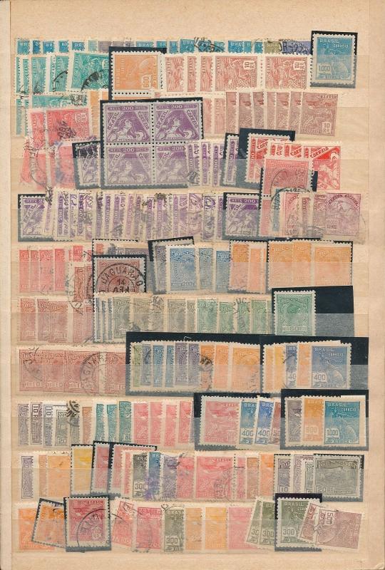 BRAZIL Early/Mid M&U Accumulation(Appx 1500+Stamps)ALB261