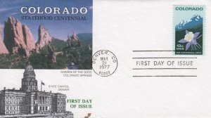 1711 13c COLORADO CENTENNIAL -Spectrum cachet