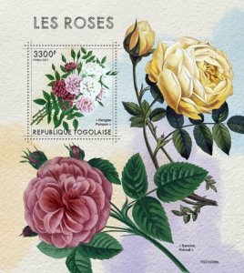 Togo - 2021 Bengale Pompon Roses - Stamp Souvenir Sheet - TG210306b