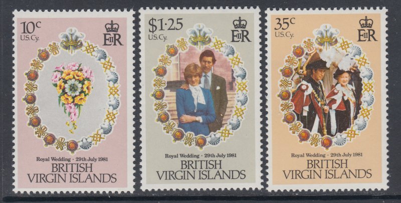 British Virgin Islands 406-408 Royal Wedding MNH VF