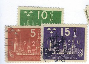 Sweden SC#197-199 Used VF...Worthy of a close look!!