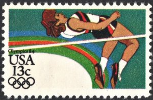 SC#2049 13¢ Summer Olympics: High Jump Single (1983) MNH