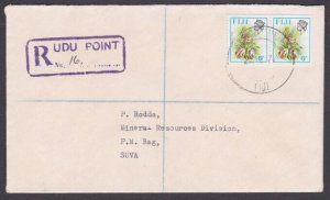 FIJI 1977 local cover registered UDU POINT to Suva..........................Y713