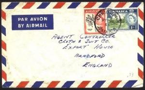 JAMAICA 1959 airmail cover to UK - CHRISTIANA cds.....................96203