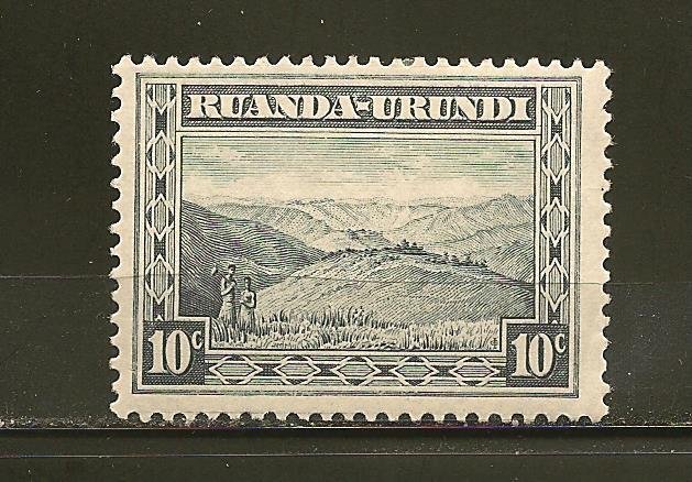 Ruanda Urundi 38 Mountain Scene Mint Hinged