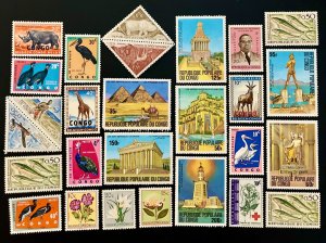 CONGO: Lot of 27 Congo Stamps / MNH / Mint Never Hinged