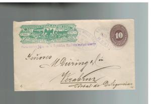 1887 Mexico Wells Fargo Express Mail Cover to Veracruz