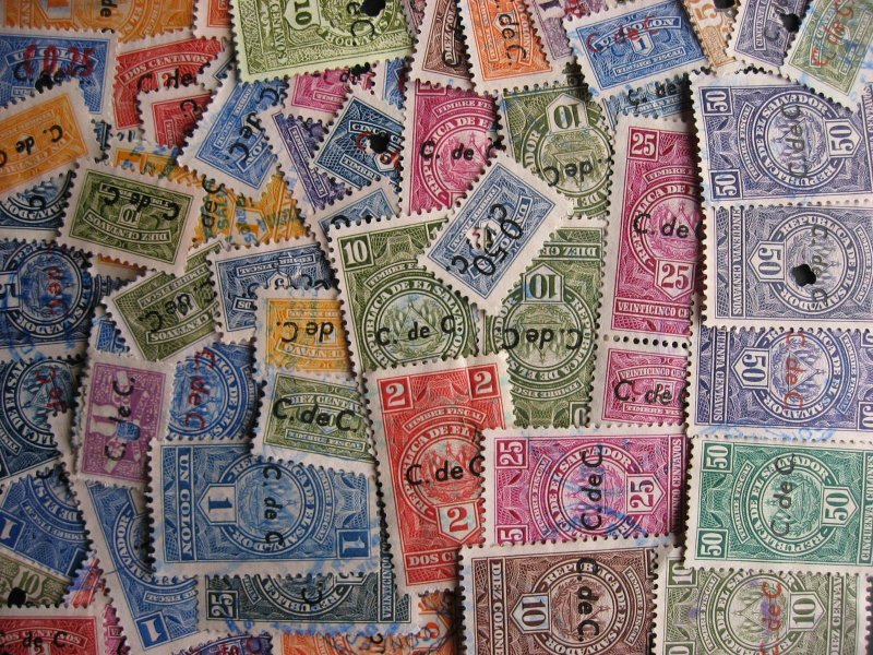 El Salvador Revenues 60 different, an interesting group of old revenues!