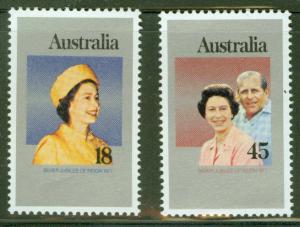 Australia Scott 659-660 MNH** QE2 25th Anniversary set 1977