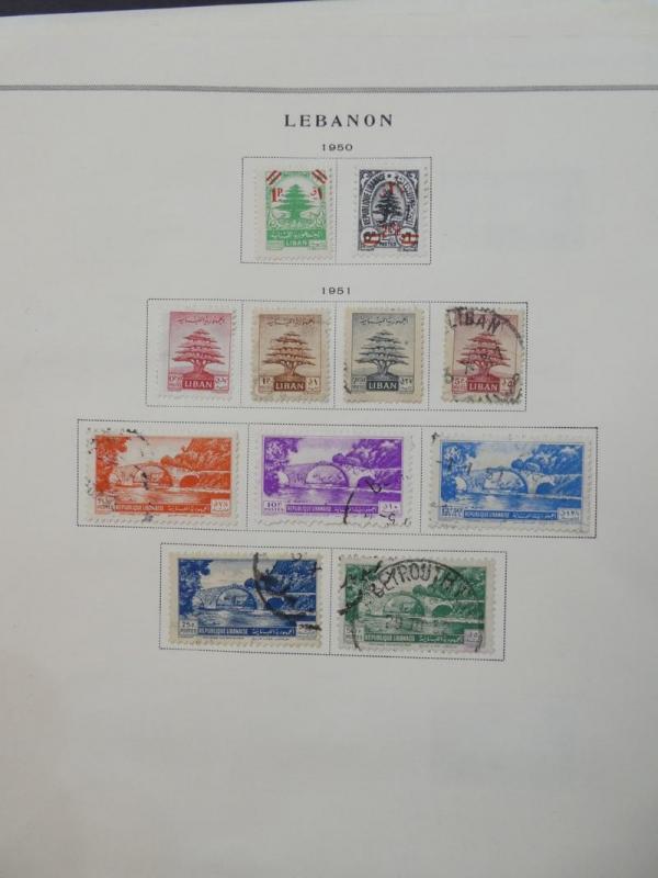 EDW1949SELL : LEBANON Very clean Mint & Used collection on album pages Cat $1452