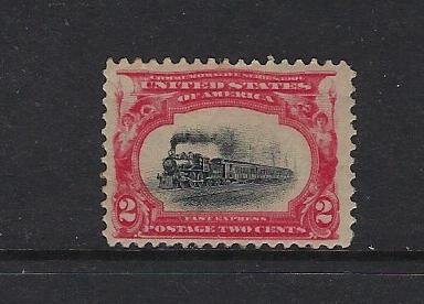 US #295 -1901 PAN-AMERICAN EXPOSITION 2 CENT (CARMINE/BLACK)  -MINT NEVER HINGED