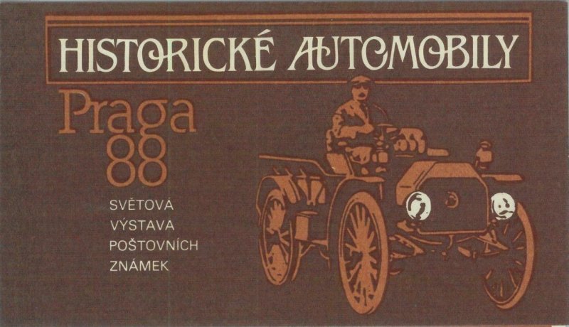 93223 - CZECHOSLOVAKIA  - STAMP - BOOKLET 1988 Vintage Cars 