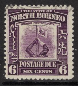 NORTH BORNEO SGD87 1939 6c VIOLET FINE USED