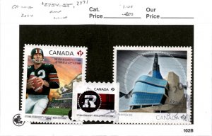 Canada, Postage Stamp, #2754-2755, 2771 Used, 2011 Football+