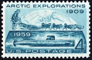 SC#1128 4¢ Arctic Explorations Issue (1959) MNH