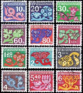 Czechoslovakia 1972 Sc J95-106 uf  Postage Due set