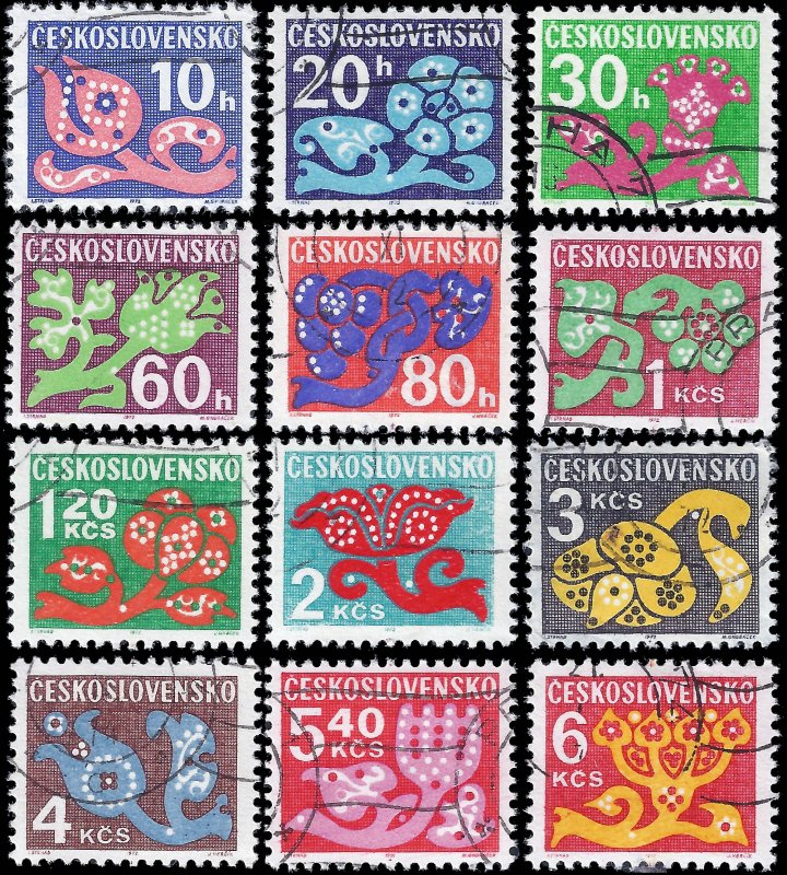 Czechoslovakia 1972 Sc J95-106 uf  Postage Due set