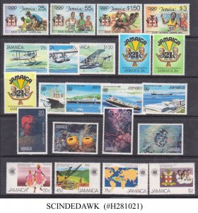 JAMAICA - 1981-84 SELECTED STAMPS - 22V - MINT NH ALL SETS