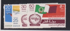 Qatar Scott # 411 - 414 set VF-OG mint never hinged nice colors ! see pic !