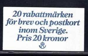 SWEDEN SC# 1277a COMPLETE BKLT/20 FVF/MOG