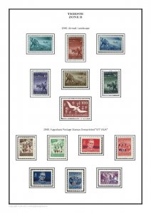 Trieste Trst Triest 1947 - 1954 (Zone A and B) PDF (DIGITAL) STAMP ALBUM PAGES