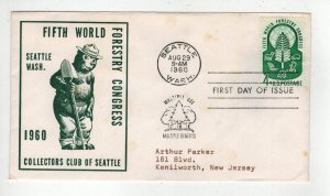 1960 FIFTH WORLD FORESTRY CONGRESS 1156 Collectors Club Seattle #1 SMOKEY BEAR