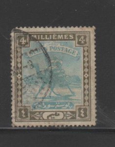 SUDAN #21  1902-21  4m  CAMEL POST          F-VF  USED   b