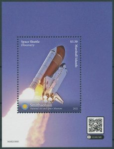 Marshall Islands 2021 MNH Space Stamps Discovery Shuttle Smithsonian 1v S/S I 