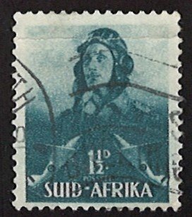 1941 War Effort 1 1/2c South Africa (LL-88)