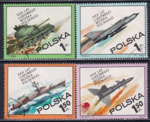 Poland 1973 Sc 1996-9 Polish Peoples Army 30th Anniversary Stamp Used