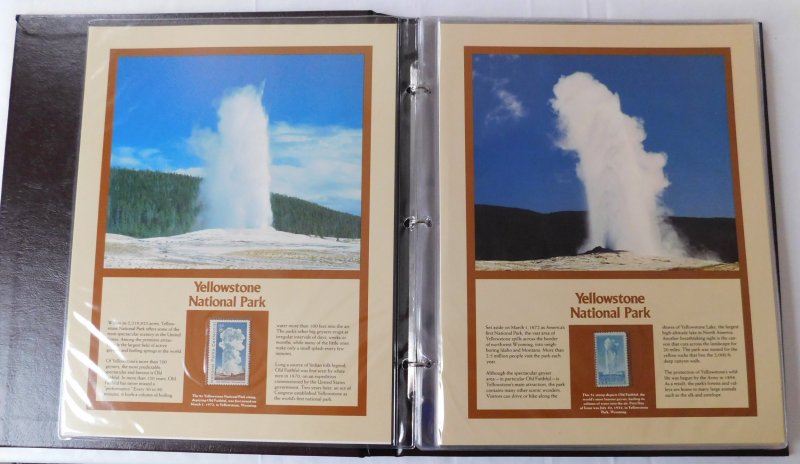 America's National Parks Commemorative 15 Mint Stamp Panels Collection in Album