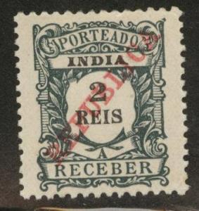 Portuguese India Scott J12 MH* 1911 Postage Due stamp