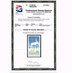 GENUINE SCOTT #1098 MINT PRISTINE OG NH PSE CERT GRADED XF-SUPERB-95J JUMBO