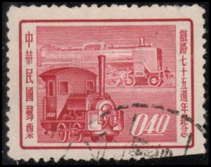 Taiwan 1140 - Used - 40c Locomotives / Rail Transport (1956)