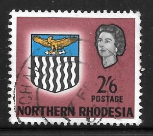 Northern Rhodesia 84: 2/6 Coat of Arms, used, F-VF