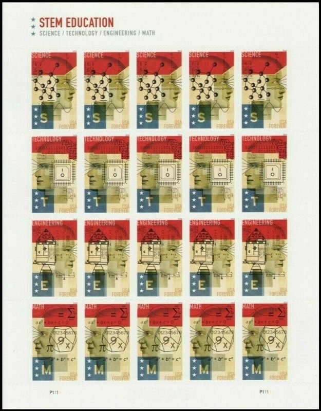 STEM Education Sheet of 20 Forever Postage Stamps Scott 5279 