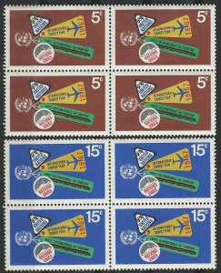 UN-NY #175-76 Tourist Year 1967   Block/4   (2)  Mint NH