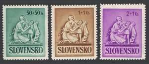 Slovakia B5-B7, MNH. Michel 91-93. Mother and child. Child welfare 1941.